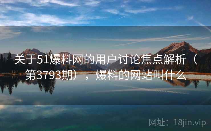 关于51爆料网的用户讨论焦点解析（第3793期），爆料的网站叫什么