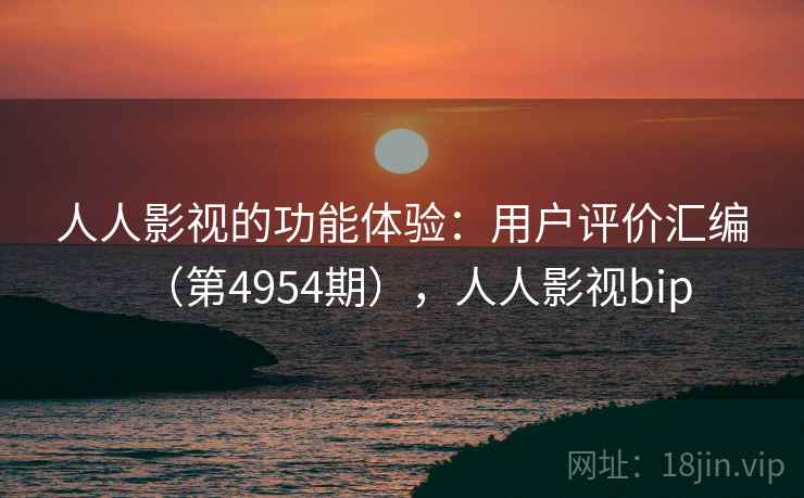 人人影视的功能体验：用户评价汇编（第4954期），人人影视bip