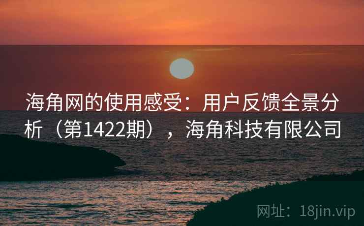 海角网的使用感受：用户反馈全景分析（第1422期），海角科技有限公司