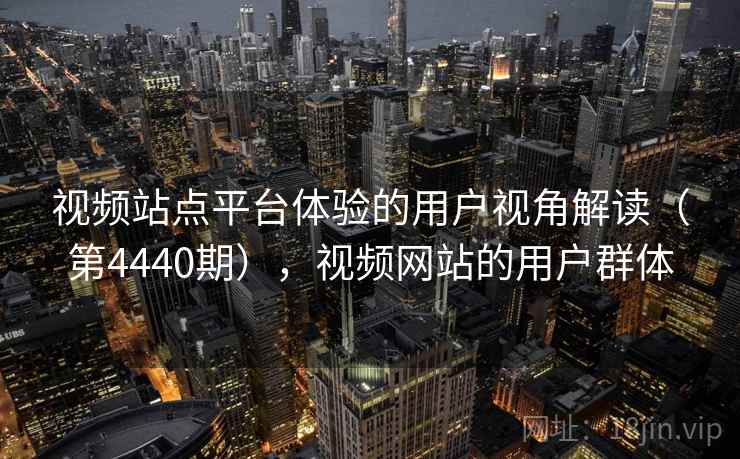 视频站点平台体验的用户视角解读（第4440期），视频网站的用户群体