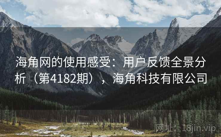 海角网的使用感受：用户反馈全景分析（第4182期），海角科技有限公司
