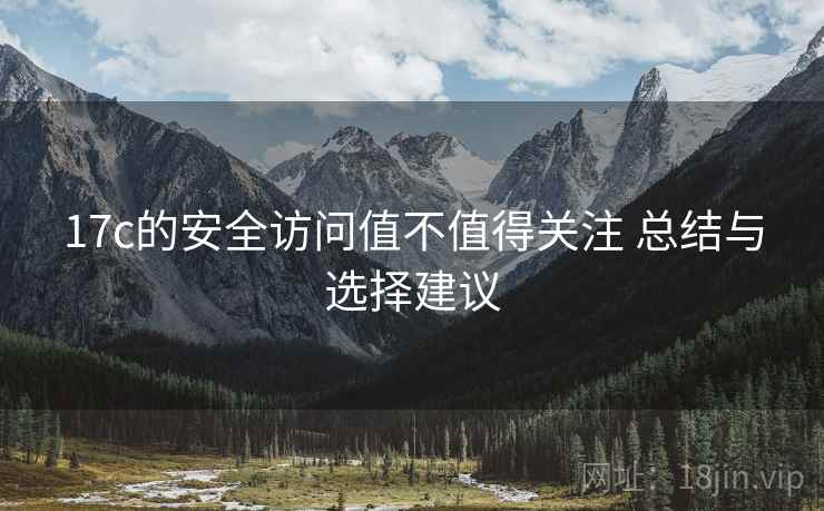 17c的安全访问值不值得关注 总结与选择建议