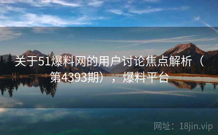 关于51爆料网的用户讨论焦点解析（第4393期），爆料平台