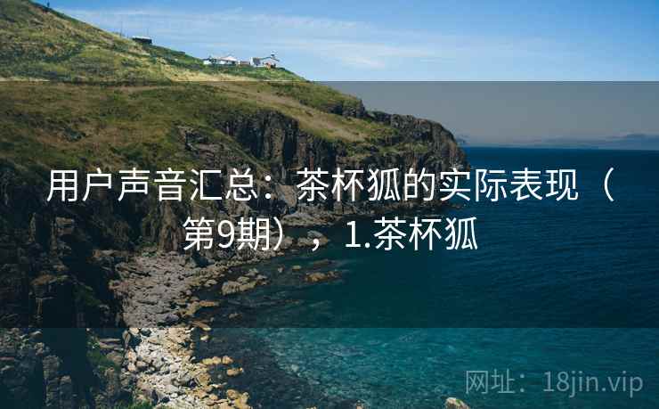 用户声音汇总：茶杯狐的实际表现（第9期），1.茶杯狐
